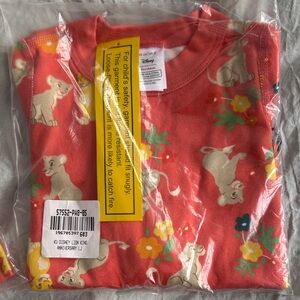 Hanna Andersson Disney Kids Lion King Floral Red Long Sleeve Pajamas PJs